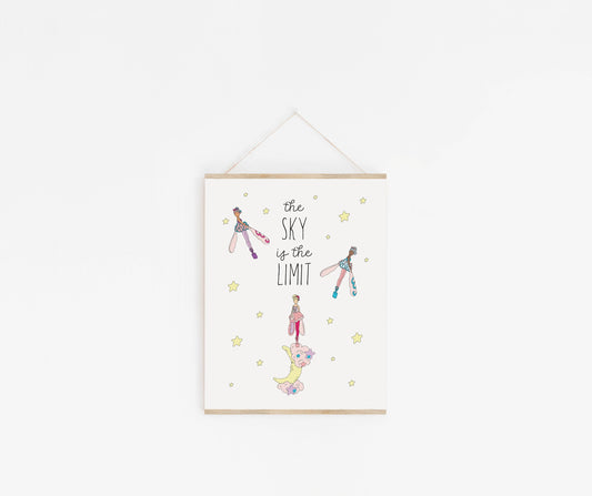 The Sky is the Limit Dancing in the Sky Toy 8"x10" Art Print