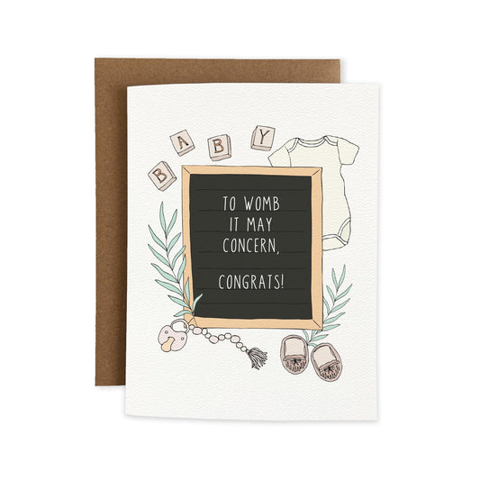 To Womb It May Concern, Congrats!